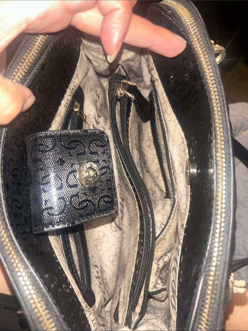GUESS Malena Cali Satchel with Silver Hardware - Picture 3 of 5